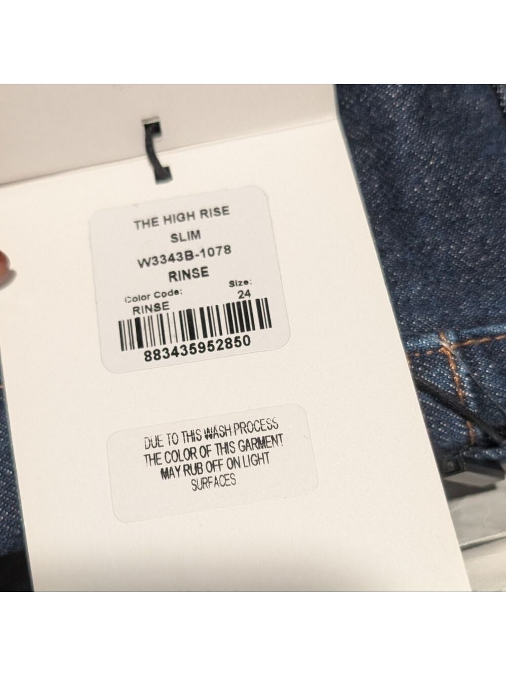 NWT Goldsign | The High Rise Slim In Rinse Dark Wash - Picture 6 of 15